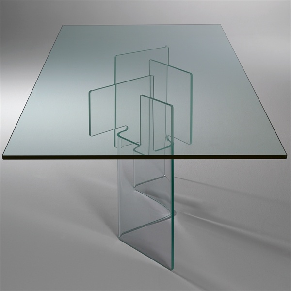 Dining table with curved base Cubist, Reflex Angelo