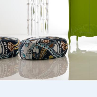 Stool round upholstered Atelier, Moda by Di liddo e Perego