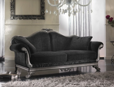 Three seater sofa, Vienna nero, Goldconfort