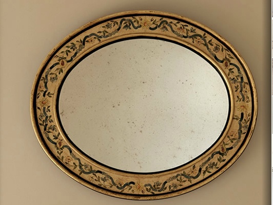 Mirror in oval frame, Silvano Grifoni