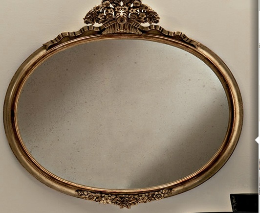 Mirror in oval frame, Silvano Grifoni