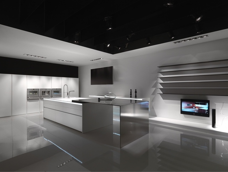 Set for the kitchen in white lacquer finish, MK Cucine