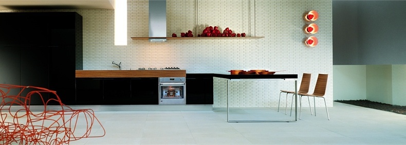 Set for the kitchen with black lacquer finish, MK Cucine