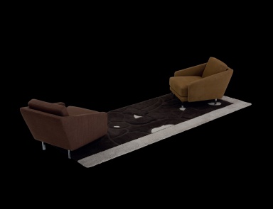 The Chicago armchair Armchair with frame in wood and metal, Il Loft