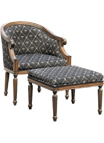 Chair with Ottoman for feet, Camerin