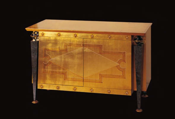 A chest of drawers with hinged doors, Wama