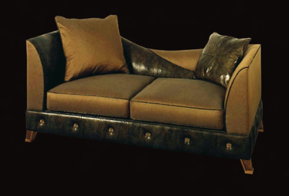 Two seater sofa with shaped back, Wama