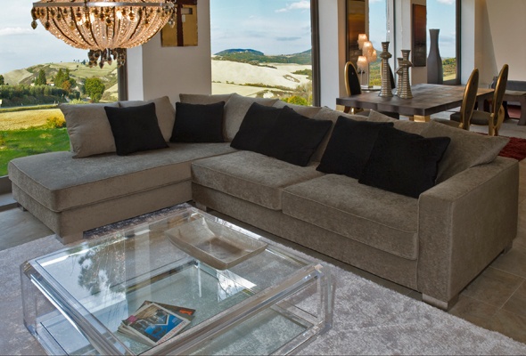 Corner sofa low lying Wama