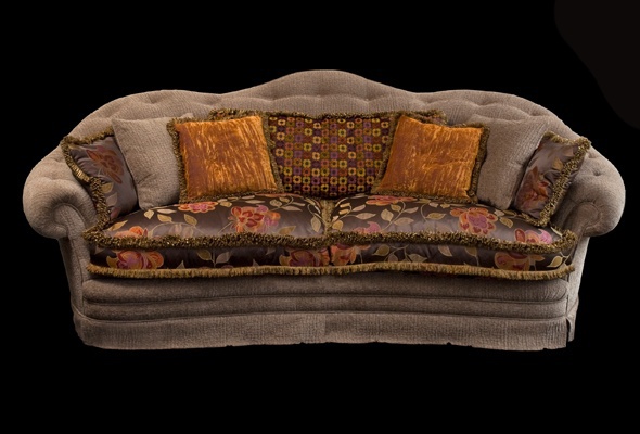 Two seater sofa with shaped back, Wama