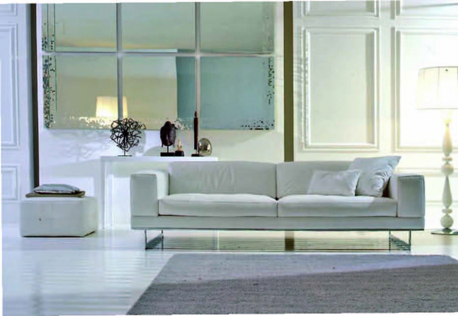 Double sofa bed with metal legs, Valmori