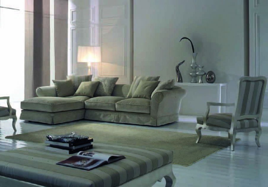 Corner sofa with a hidden frame, Valmori