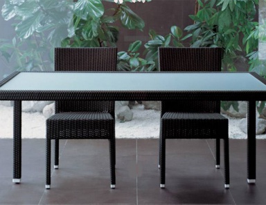 Dining table with rectangular top, Varaschin