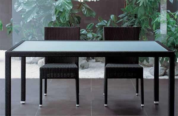 Dining table with rectangular top, Varaschin