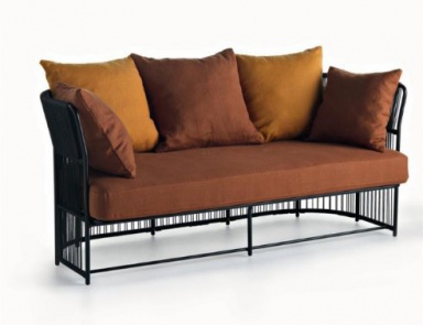 Two seater sofa on a metal frame, Varaschin