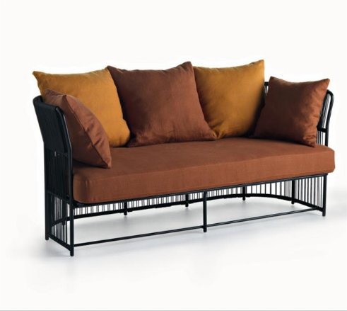 Two seater sofa on a metal frame, Varaschin