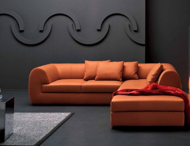 Corner sofa with a hidden frame, Futura - Veneran 