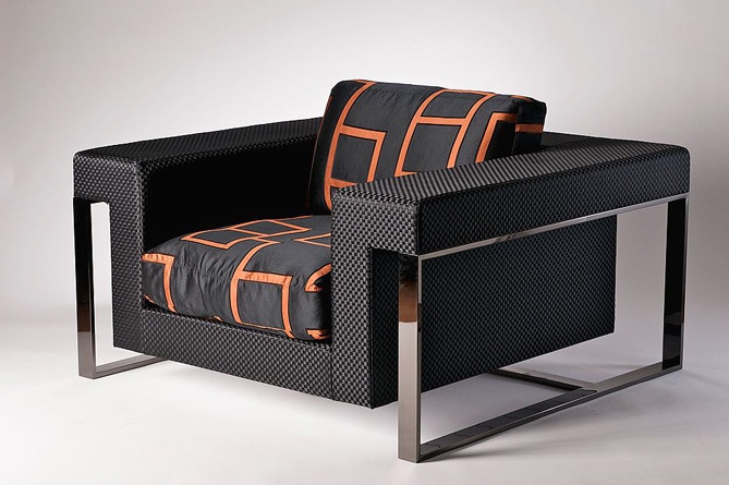 Chair with armrests wide, London - Versace Home