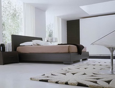 Double bed on low legs, Loft - Voltan