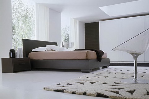 Double bed on low legs, Loft - Voltan