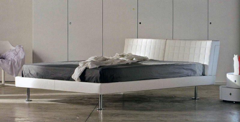 Double bed with upholstered headboard, Royal - Voltan