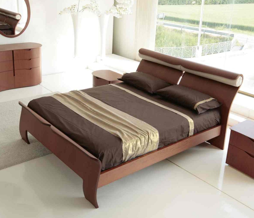 Double bed with high headboard, Ebe - Voltan