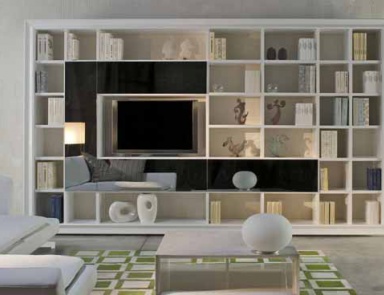 Modular system with open shelves, Charm fire - Voltan