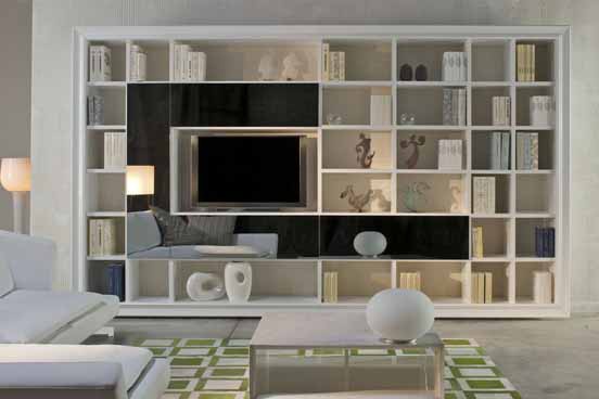 Modular system with open shelves, Charm fire - Voltan