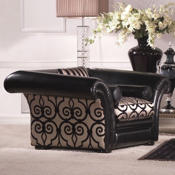 Chair with rounded armrests, armchair Eze - Zanaboni 