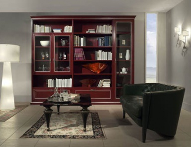 A bookcase with open and closed shelves, Zilio