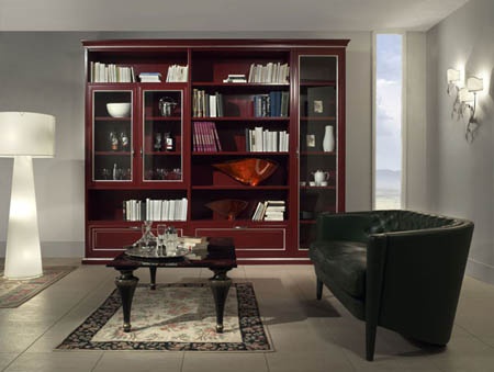 A bookcase with open and closed shelves, Zilio