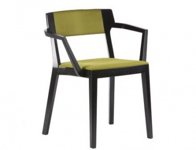 Chair with armrests and wooden frame Scarlet, Accademia