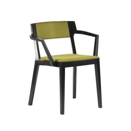 Chair with armrests and wooden frame Scarlet, Accademia