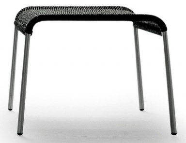 Stool with frame of steel tubes and seat made of PVC, wire and synthetic fiber Agra, Accademia