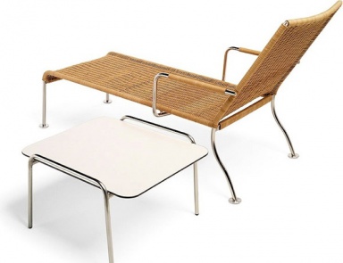 Deck chair with frame of steel tubes and seat made of PVC, wire and synthetic fiber Agra, Accademia