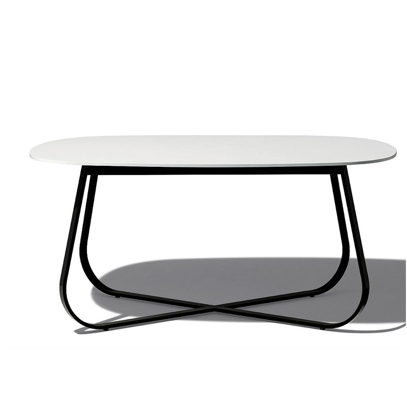 Dining table-transformer with a frame made of steel tubing and a top made of solid oak Pelote, Accademia 
