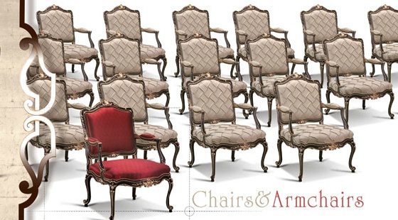 Chair with armrests, DL Decor