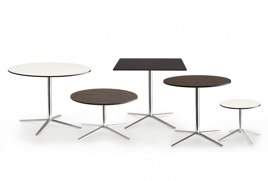 Coffee table with aluminium base and plastic tabletop Cosmos, B&B Italia