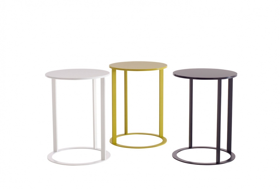 Round coffee table frame in lacquered metal Frank, B&B Italia