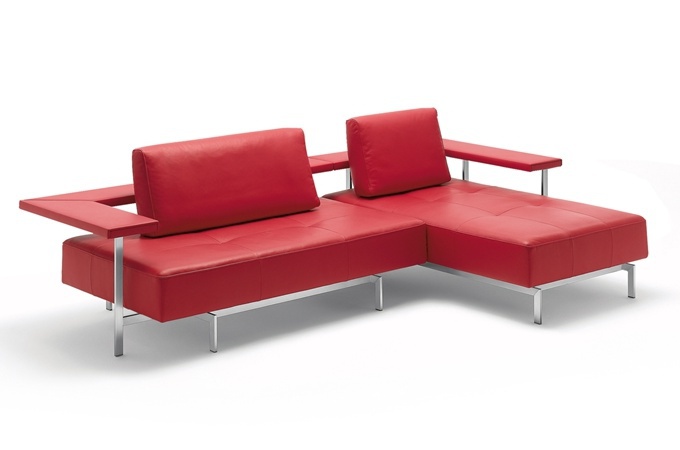 Corner sofa with metal legs, Rolf Benz