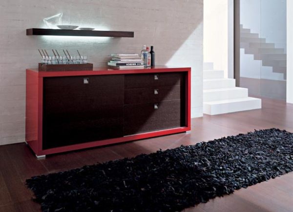 Wood chest low lying Santarossa