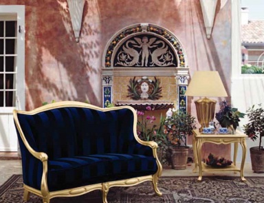 Two seater sofa with curved backrest, Tonin casa