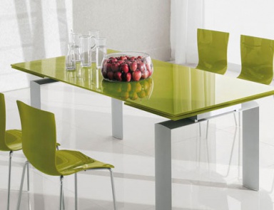 Extendable table with metal legs, Tonin casa