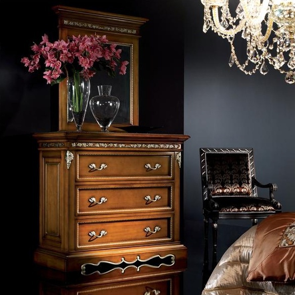 Dresser with mirror on a frame of solid wood Montalcino, Bakokko