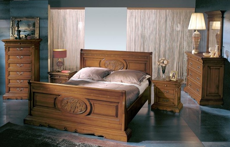 Bedroom on a frame of solid wood Montalcino, Bakokko