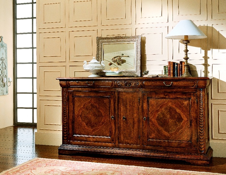 The sideboard is made from solid cherry and beech Leonardo, Bamax