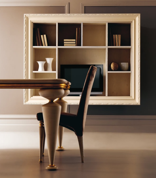 Library Cabinet for TV Greta, Corte Zari