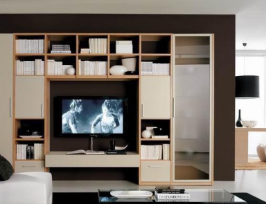 Modular system with closed sections and shelves, Tumidei