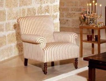 Chair with rounded armrests, Sonia - Tre Ci Salotti