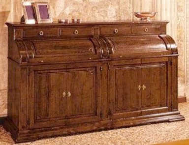 Buffet of solid Italian walnut A802, Moletta Mobili