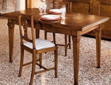 Dining table-transformer solid walnut A823, Moletta Mobili